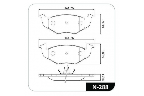 Jogo Pastilha Freio Dianteira Volkswagen Parati 2009 a 2011 Bosch FSII Cobreq