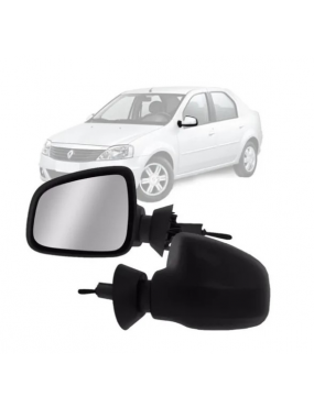 Espelho Retrovisor Esquerdo Com Controle Renault Logan Sandero 2010 a 2013