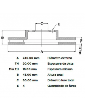 Disco Freio Dianteiro Ventilado Fremax