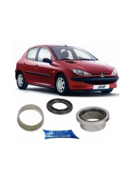 Kit Rolamento Eixo Traseiro Peugeot 206 1.0 1.4 1.6 8v 16v Com Barra Estabilizadora ..