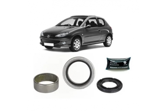 Kit Rolamento Eixo Traseiro Peugeot 206 1.6 16v 207 1.4 1.6