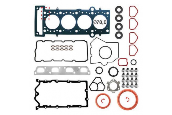 JG JUNTA MOTOR COM JUNTA CABECOTE METALICA COM RETENTOR BASTOS