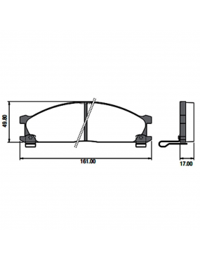 Kit Pastilha Freio Dianteira Mitsubishi Frontier 2.8 2002 a 2013 Nissan Terrano 3.0 1987 a 1999 Akebono Cobreq..