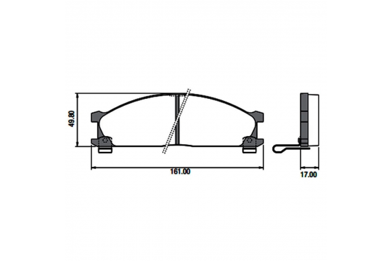 Kit Pastilha Freio Dianteira Mitsubishi Frontier 2.8 2002 a 2013 Nissan Terrano 3.0 1987 a 1999 Akebono Cobreq