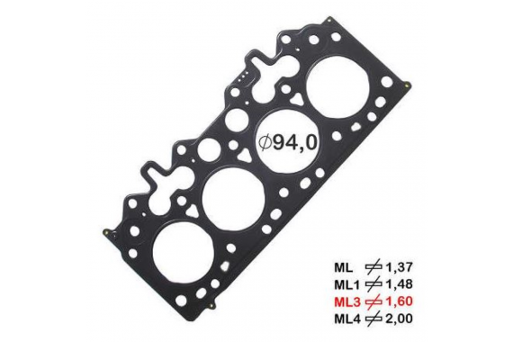 JUNTA CABECOTE METALICA 1,60MM BASTOS