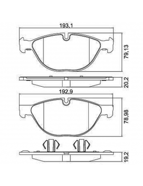 Kit Pastilha Freio Dianteira BMW X5 2007 a 2010 X6 2008 a 2010 Teves Trw