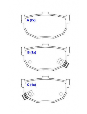 Pastilha Freio Traseira Hyundai Elantra 16v 1995 a 2001 Jac J5 J6 2.0 16V 2011 a 2016 Kia Cerato 1.6 2.0 16v 2005 a 2009