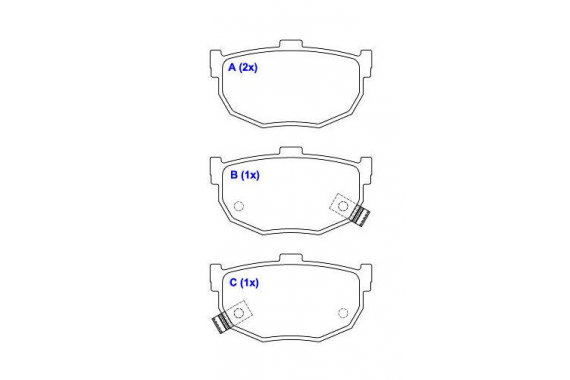 Pastilha Freio Traseira Hyundai Elantra 16v 1995 a 2001 Jac J5 J6 2.0 16V 2011 a 2016 Kia Cerato 1.6 2.0 16v 2005 a 2009