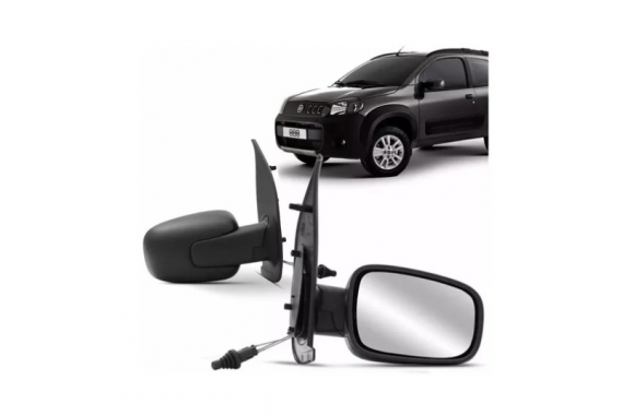 Espelho Retrovisor Esquerdo Com Controle Fiat Uno Pós 2010 4 Portas