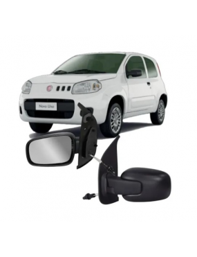 Espelho Retrovisor Esquerdo Com Controle Fiat Uno Pós 2010 4 Portas