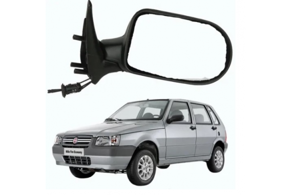 Espelho Retrovisor Esquerdo Com Controle Fiat Uno Economy Pós 2009 2 Portas