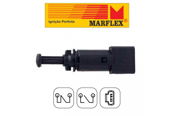 Interruptor Luz Freio Marflex Peugeot 206 307 308 408 607 3008 5008 Partner Citroen C3 C4 C5 DS3 Xsara Picasso Berlingo