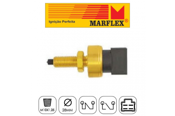 Interruptor Luz Freio Marflex Accord Civic Prelude Elantra Sonata Sorento Eclipse Galant L200 3000GT Pajero