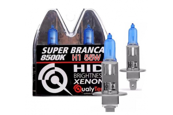 Kit Par Lâmpada H1 55w 12v 8500k Hid Brightness Super Branca