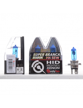 Kit Par Lâmpada H4 55w 12v 8500k Hid Brightness Super Branca