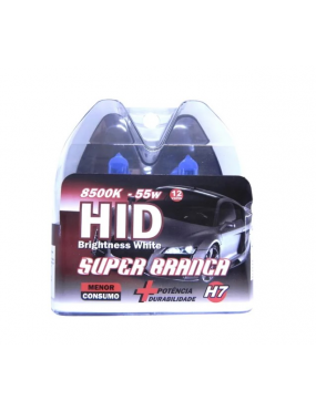 Kit Par Lâmpada H7 55w 12v 8500k Hid Brightness Super Branca