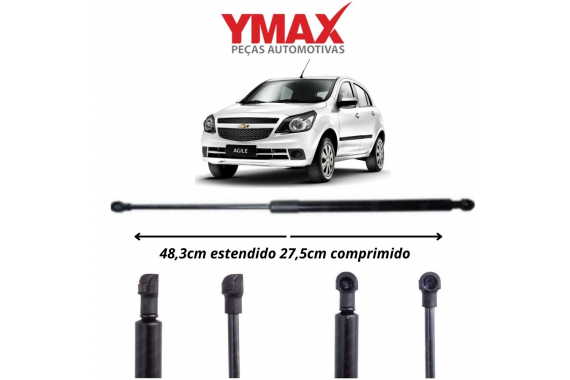 AMORTECEDOR TAMPA TRASEIRA YMAX CHEVROLET AGILE PÓS 2012/... 