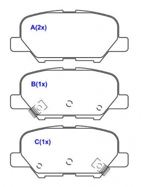 Pastilha Freio Traseira Mitsubishi Asx 2.0 16v 2012 a 2016 Outlander 2014 a 2019