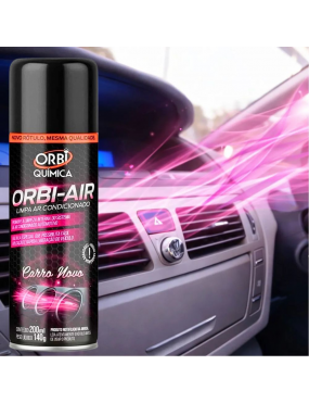 Spray Limpa Ar Condicionado Aroma Carro Novo Fácil Aplicação Orbi Química - 200ml