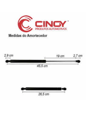 AMORTECEDOR TAMPA TRASEIRA CINOY PEUGEOT 307 2004 A 2012