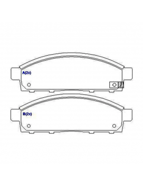 Pastilha Freio Dianteira Mitsubishi L200 Triton 2007 a 2018 Pajero Dakar 16v 2008 a 2014..