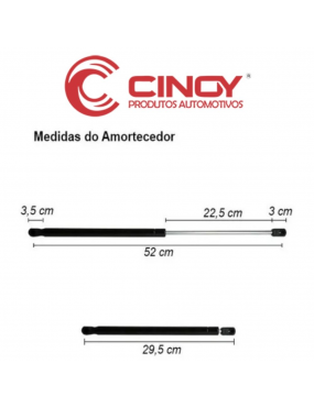 AMORTECEDOR TAMPA TRASEIRA CINOY FORD ECOSPORT 2003/2011