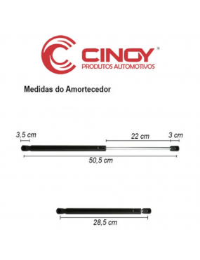 AMORTECEDOR TAMPA TRASEIRA CINOY FIAT STILO 2002/...