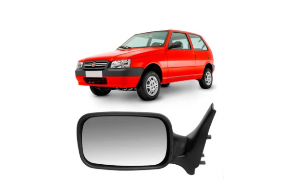 Espelho Retrovisor Esquerdo S/Controle Fiat Uno Fire 2001 a 2004 2 Portas