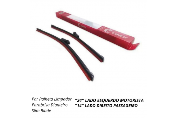 PALHETA LIMPADOR PARABRISA DIANTEIRO SLIM BLADE CINOY