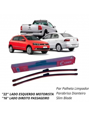 PALHETA LIMPADOR PARABRISA DIANTEIRO SLIM BLADE CINOY..