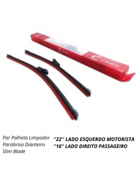 PALHETA LIMPADOR PARABRISA DIANTEIRO SLIM BLADE CINOY