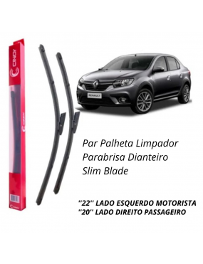 PALHETA LIMPADOR PARABRISA DIANTEIRO SLIM BLADE CINOY