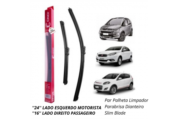 PALHETA LIMPADOR PARABRISA DIANTEIRO SLIM BLADE CINOY