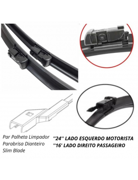 PALHETA LIMPADOR PARABRISA DIANTEIRO SLIM BLADE CINOY