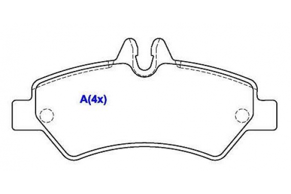 Pastilha Freio Traseira Mercedes Benz Sprinter 311 415 2.2 16v 2012 a 2019 Bi Turbo Diesel 