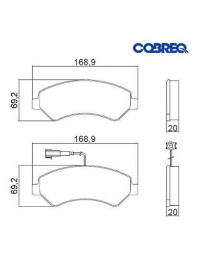 JG PASTILHA FREIO DIANTEIRA SISTEMA BREMBO COBREQ..