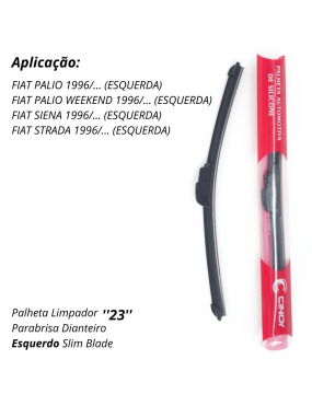 Palheta Limpador Parabrisa Dianteiro Esquerdo Slim Blade Cinoy