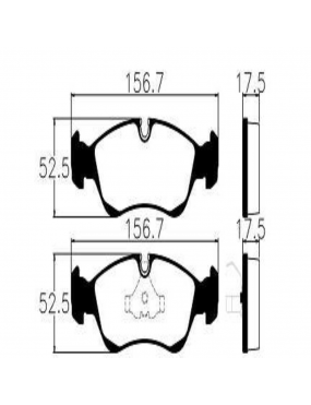 Kit Pastilha Freio Dianteira Daewoo Espero 1994 a 1997 Chevrolet Astra 2.0 8v 1994 a 1996 Teves Ecopads..