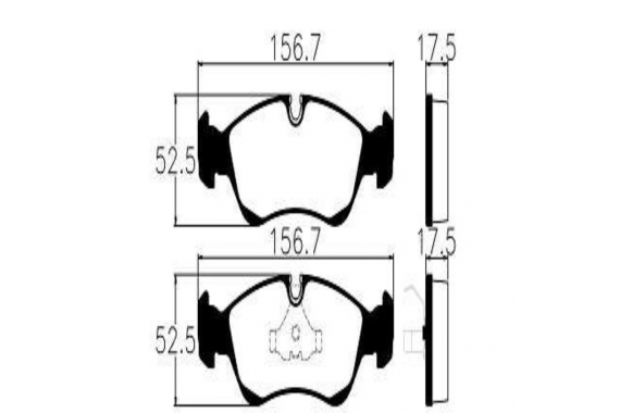 Kit Pastilha Freio Dianteira Daewoo Espero 1994 a 1997 Chevrolet Astra 2.0 8v 1994 a 1996 Teves Ecopads