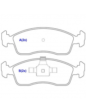 JOGO 4 PASTILHAS  FREIO DIANTEIRA SISTEMA TEVES SYL - SYL2182                                                                              