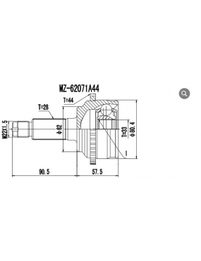 Junta Homocinetica Ford Fusion 3.0 24v V6 2010 a 2012 c/Abs