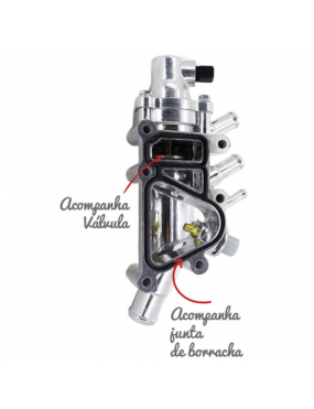 Carcaca Valvula Termostatica Aluminio Com Valvula Com Flange Com Sensor Cinoy