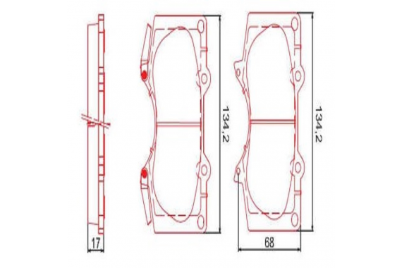 Pastilha Freio Dianteira Cerâmica Mitsubishi Pajero Full Toyota Hilux Land Cruiser Prado