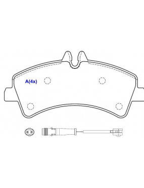 Pastilha Freio Traseira Mercedes Benz Sprinter 515 2.2 16v Bi-Turbo Diesel 2012 a 2019
