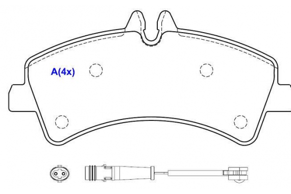 Pastilha Freio Traseira Mercedes Benz Sprinter 515 2.2 16v Bi-Turbo Diesel 2012 a 2019