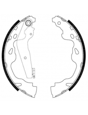 Sapata Freio Lona com Haste Vw Up Crossfox Fox Spacefox Gol Voyage 1.0 1.6