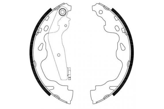 Sapata Freio Lona com Haste Vw Up Crossfox Fox Spacefox Gol Voyage 1.0 1.6