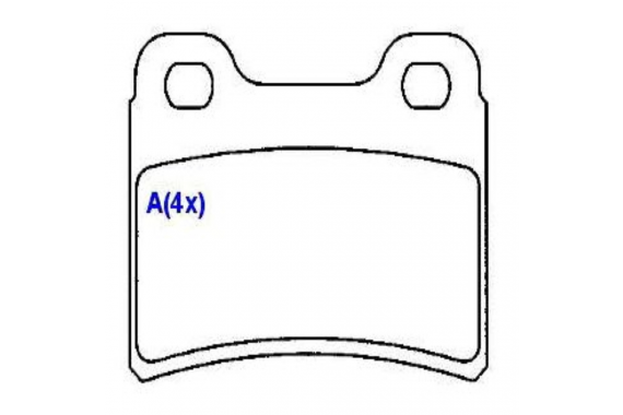 Pastilha Freio Traseira Volkswagen Gol Logus Parati Pointer Ford Escort Xr3 Verona 2.0 