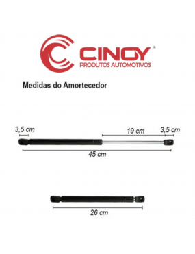 AMORTECEDOR TAMPA TRASEIRA CINOY FORD KA 1997/2007