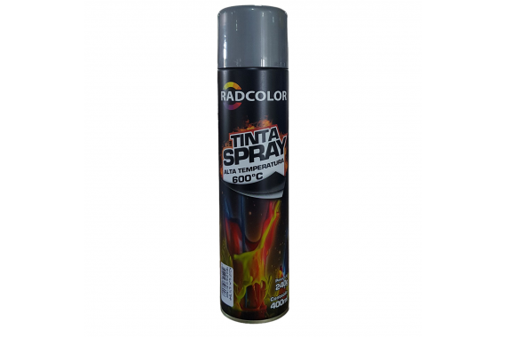 Spray Tinta Aluminio Alta Temperatura 400ml Radcolor